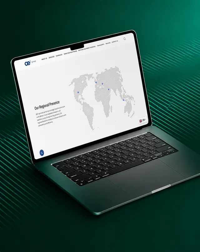 Laptop showing a map of the regions Infynix Solutions delivers into